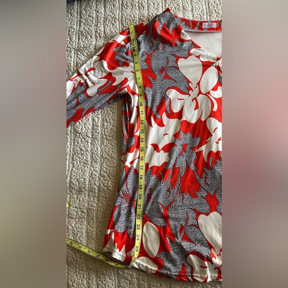 Colorful red and white blouse - Picture 4 of 7